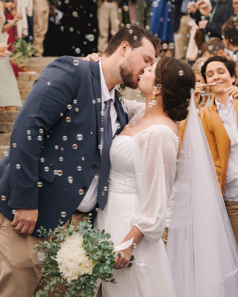 Confetti time after the ceremony